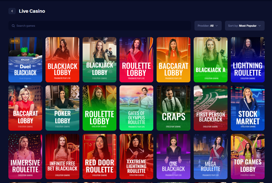 Duel Live Casino